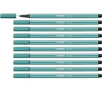 Rotulador premium STABILO Pen 68 - Caja con 10 unidades color azul turquesa