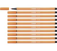 Rotulador premium STABILO Pen 68 - Caja con 10 unidades color bermellón pálido
