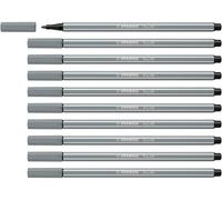 STABILO 68 - Bolígrafo de punta de fibra premium, 1 unidad, color gris frío medio