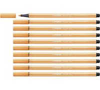 Rotulador premium STABILO Pen 68 - Caja con 10 unidades - Color naranja fluo Nar