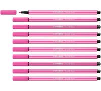 Rotulador premium STABILO Pen 68 - Caja con 10 unidades color rosa fluorescente