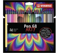 Rotulador premium STABILO Pen 68 - Estuche ARTY con 24 colores Pen 68 / Estuche