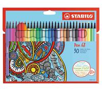 Rotulador premium STABILO Pen 68 - Estuche ARTY con 30 colores
