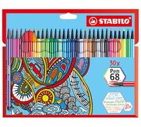 Rotulador premium STABILO Pen 68 - Estuche ARTY con 30 colores