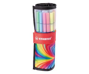Rotulador premium STABILO Pen 68 - Estuche ARTY rollerset con 25 colores (5 neón