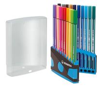 Rotulador premium STABILO Pen 68 - Estuche ColorParade azul con 20 colores