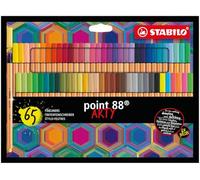 Rotulador punta fina STABILO point 88 - Estuche ARTY con 65 colores