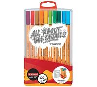 Rotulador punta fina STABILO point 88 - Estuche ColorParade con 20 colores - Edición limitada by Snooze One
