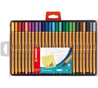 Rotulador punta fina STABILO point 88 - Estuche con 25 colores