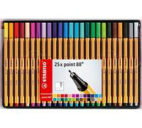 Rotulador punta fina STABILO point 88 - Estuche con 25 colores