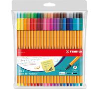 Rotulador punta fina STABILO point 88 - Estuche con 40 colores, Multicolor 1 uni