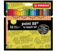 Rotulador punta fina STABILO point 88 - Estuche edición Snooze One - Estuche con 24 colores