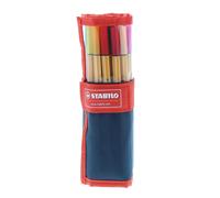 Rotulador punta fina STABILO point 88 - Estuche rollerset con 25 colores Juego d