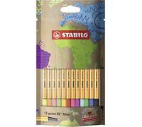 Rotulador punta fina STABILO point 88 Mini - Pack con 12 Colores