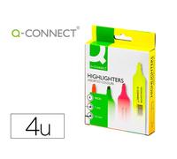Marcador fluorescente surtido Q-Connect - Bolsa para 4 marcadores