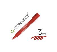 Rotulador q-connect marcador permanente rojo punta redonda 3.0 mm