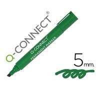 Rotulador q-connect marcador permanente verde punta biselada 5.0 mm - KF01774