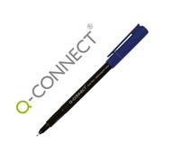 Rotulador q-connect retroproyeccion punta fibra super fina redonda 0.5 mm permanente azul - KF14298