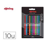 Rotulador Rotring Fineliner Punta Metalica 0,4 Mm Pack De 10 Colores Surtidos