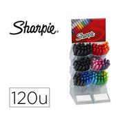 Rotulador Sharpie Fine Expositor Sobremesa De 120 Unidades Colores Surtidos