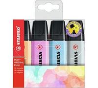 Rotulador stabilo boss fluorescente 70 pastel estuche de 4 unidades colores nuevos 2021 surtidos