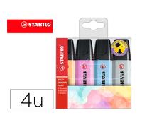 Rotulador Stabilo Boss Fluorescente 70 Pastel Estuche De 4 Unidades Colores Nuevos 2021 Surtidos