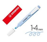 Rotulador Stabilo Fluorescente Swing Cool Pastel Azul Nublado