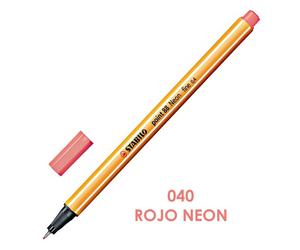 Rotulador STABILO Point 88 Fineliner Rojo Neón