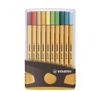 Rotulador stabilo punta de fibra point 88 color parade antracita/naranja estuche