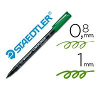 Rotulador Staedtler Lumocolor Retroproyeccion Punta De Fibrapermanente 317-5 Verde Punta Media Redonda 0.8-1 Mm