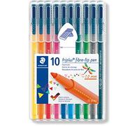ROTULADOR STAEDTLER TRIPLUS ESTUCHE 10 COLORES 10 Unidades