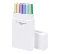 Rotulador tombow doble punta pincel colores pastel estuche de 12