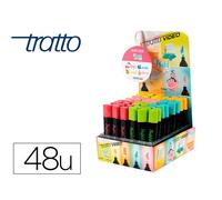 Rotulador Tratto Video Pastel Fluorescente Expositor De 48 Unidades Colores Surtidos