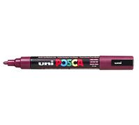 Rotulador Uni Posca PC-5M Pintura Vidrio Bolígrafo Fino Punta Tipo Bala 2.5mm Vino Tinto