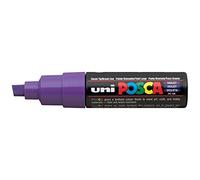 Rotulador Uni Posca PC-8K Pintura Cristal Pluma Ancha Punta Plana 8.00mm Violeta