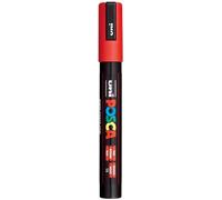 ROTULADOR Uniposca PC-5M Rojo | Rotulador con tinta pigmentada al agua, opaco, para casi todas las superficies, punta recambiable