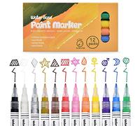 Rotuladores acrílicos con punta fina, 0,7 mm, resistentes al agua, colores acrílicos para piedras, scrapbooking, álbum de fotos, libro de visitas, madera, boda, papel negro, escritura a mano