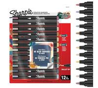 Sharpie Rotuladores acrílicos creativos Marcadores con punta redonda base agua | Escribe en la mayoría de superficies | Materiales de arte y manualidades | Tonos cálidos | 12 unidades