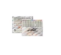 Rotuladores ALEX BOG Professional Brush Markers, Estuche x12 Colores Básicos