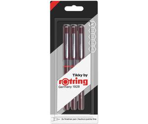 Rotuladores Calibrados ROTRING Tikky Graphic, Pack x3 (0,3, 0,5, 0,7)