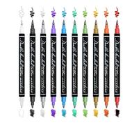 Rotuladores Corporales para Piel, 10 Colores Punta Doble Temporal, Suministros De Arte Brillantes Resistente Al Agua Para Carnaval Halloween Niños Cosplayers Adultos