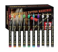 Rotuladores Corporales Para Piel | Temporales - Pintura Facial de 10 Colores para Fiestas, Carnaval, Halloween y Cosplay