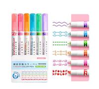 Rotuladores Curvos De 6 Piezas Bolígrafos A Prueba Fugas Para Tomar Notas Letras A Mano Proyectos Arte Durabilidad Marcadores Carteles Hechos A Mano Ergonómicos