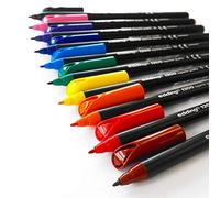 Rotuladores de colores Edding, punta cónica media, 1,0 mm, 10 unidades.