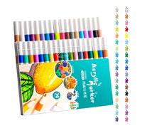 Rotuladores de colores - Rotuladores permanentes | Rotuladores para colorear | Bolígrafos de punta fina y de pincel | Materiales artísticos para manualidades, bolígrafo de color impermeable de secado
