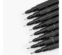 Rotuladores de dibujo de líneas fineliner negro BE-TOOL, fina Liner Pen Pigment Marker impermeable para ilustración de artista, dibujo técnico, documentos de oficina manga (10 unidades, 0,4 mm)