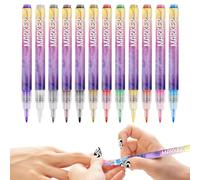 Rotuladores de Esmalte de Uñas - 12 Colores Punta Fina Impermeables para Manicura,Juego de Rotuladores de Gel para Uñas de 0.7mm para Niños - Para Pintar, Puntear, Manualidades, Hogar, Salon, Mujeres,