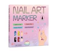 Rotuladores de Esmalte de Uñas 12 Colores Secado Rápido Punta Constructor