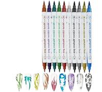 Rotuladores De Esmalte De Uñas Para Mujeres | 10 Piezas Herramienta De Manicura De Doble Punta | Marcadores De Pintura Para Uñas | Para Mujeres Principiantes Profesionales Entusiastas DIY Amantes Bell