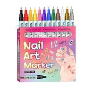 Rotuladores De Esmalte Para Uñas - 12 Colores Marcadores Hazlo Tú Mismo Para Uñas - Marcadores De Punto Y Línea - Para Mujeres Esposa Novia Hija Principiantes Fiestas Navidad Cumpleaños Fiesta Salón E